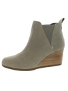 TOMS KELSEY WOMENS WEDGE ROUND TOE ANKLE BOOTS