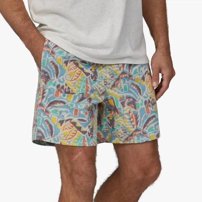Patagonia Funhoggers Shorts In Thriving Planet/lago Blue