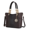 Mkf Collection By Mia K Miriam Signature Vegan Leather Tote Handbag In Brown