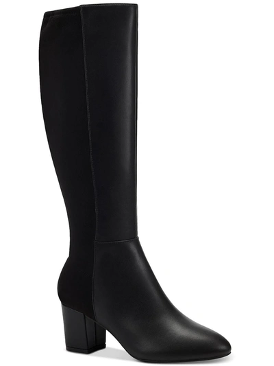 Charter Club Sacaria Womens Faux Leather Block Heel Knee-high Boots In Gold