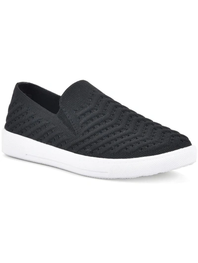 White Mountain Courage Womens Lifestyle Knit Slip-on Sneakers In Black