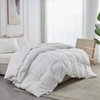 PUREDOWN ULTRA SOFT FABRIC ALL SEASON PREMIUM FEATHER FIBER AND MICROFIBER COMFORTER WITH 360TC, WHITE