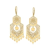 Ross-simons Italian 14kt Yellow Gold Openwork Floral Lace Chandelier Earrings In Gold