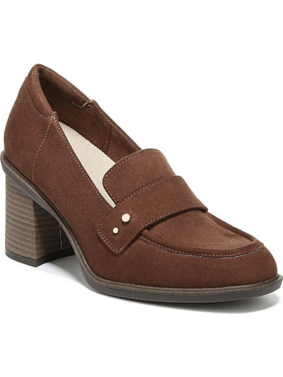 Dr. Scholl's Shoes Wishlist Womens Faux Suede Ankle Booties In Brown