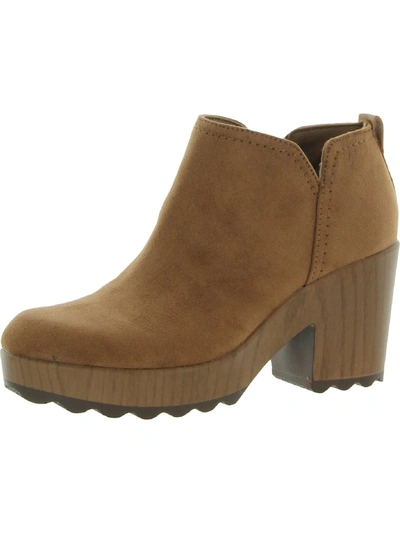 Dr. Scholl's Shoes Wishlist Womens Zipper Heels Booties In Multi