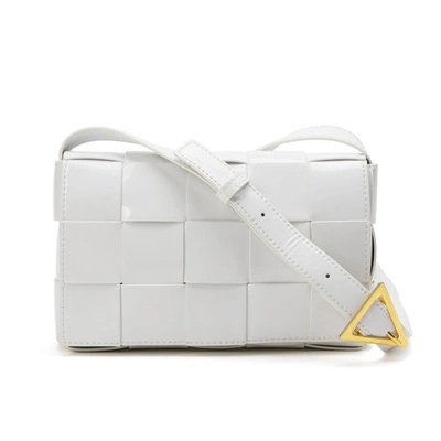 Tiffany & Fred Paris Tiffany & Fred Patent Leather Woven Crossbody In White