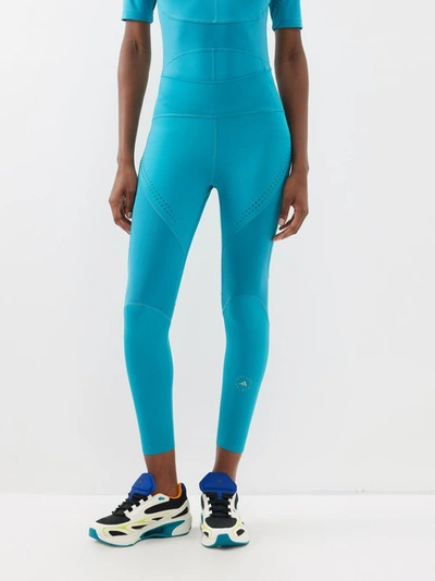 Adidas By Stella Mccartney Truepurpose Optime High-waisted Leggings In Blue