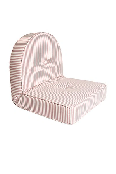 Business & Pleasure Co. Reclining Pillow Lounger In Laurens Pink Stripe