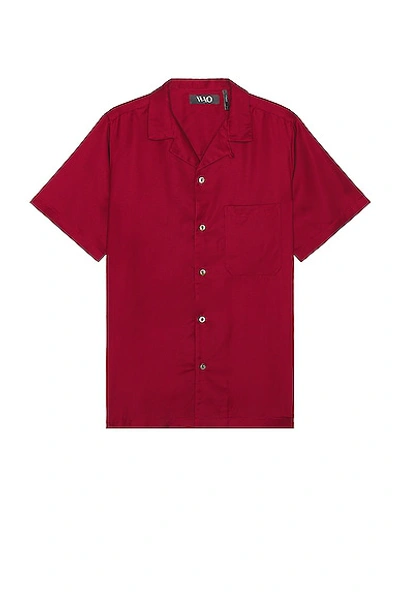 Wao The Camp Shirt In Burgundy