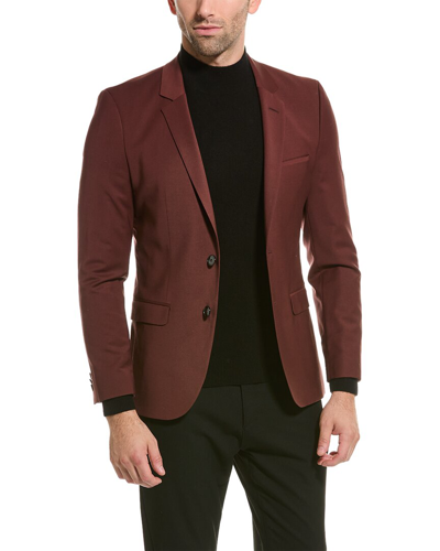Hugo Boss Hugo  Wool-blend Jacket In Brown