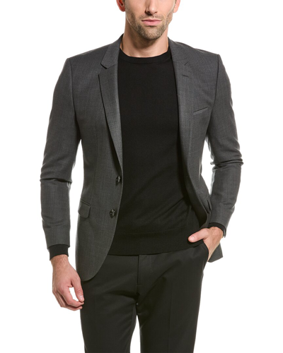 Hugo Boss Hugo  Wool-blend Blazer In Grey