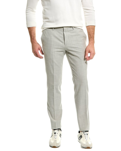 Hugo Boss Hugo  Allover Pattern Wool-blend Trouser In Grey