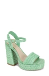 Kenneth Cole New York Dolly Platform Sandal In Mint Raffia