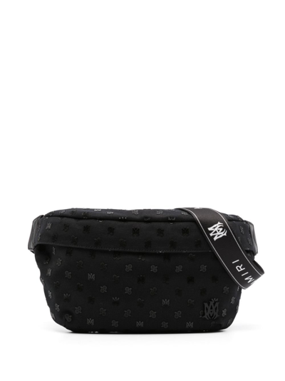 Amiri Paisley Canvas Bum Bag In Black