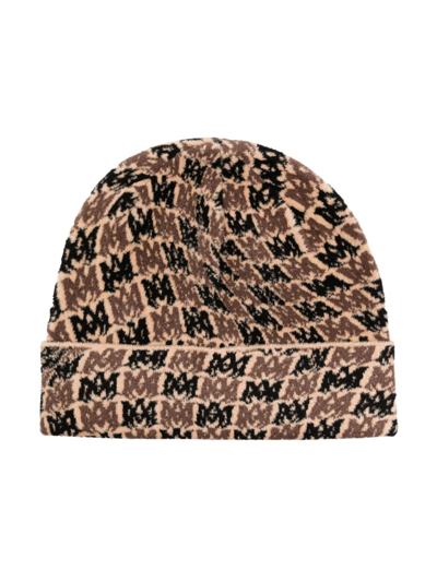 Amiri Ma Swirl Beanie In Neutrals