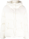 Moncler Ebre Logo-patch Padded Jacket In White