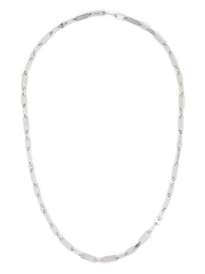 Maor Monolinka Logo-engraved Necklace In Silver