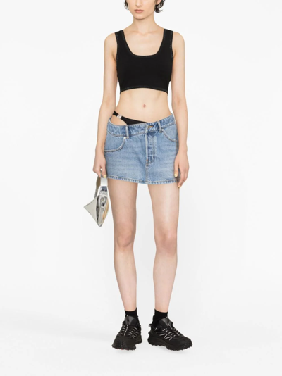 ALEXANDER WANG ALEXANDER WANG WOMEN ASYMETRICAL WAISTBAND MINI BIKINI SKIRT