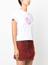 Alexander Wang Suga Baby Shrunken Tee In Compact Jersey In 111 Bright White