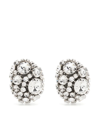 Area Crystal Cluster Earrings In Crystal