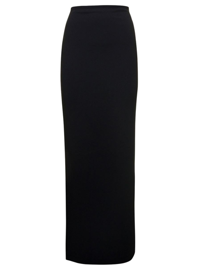 Solace London Blanca Maxi Dress In Crepe Knit In White/black