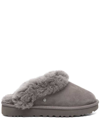 Ugg Coquette Fur-trimmed Slippers In Grey