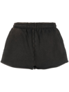 Entire Studios Womens Washedblack Micro Drawstring Cotton-jersey Shorts Xs In Black