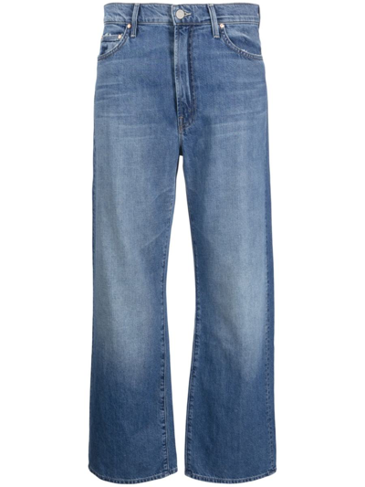 Mother The Dodger Ankle Cropped Jeans In Light Blue