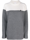 Patou Merino-blend Colour-block Jumper In Grephite