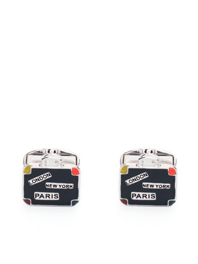 Paul Smith Luggage-shaped Cufflinks In Navy