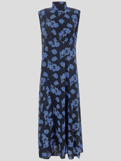 Ivy & Oak Floral Dress In Blue