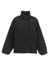 Studio Nicholson Vaner Wrap-front Quilted-shell Jacket In Black