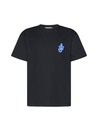 Jw Anderson Anchor Logo T-shirt In Black