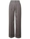 THE ANDAMANE THE ANDAMANE GREY POLYESTER TROUSERS