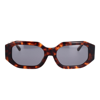 Attico Blake Squared Acetate Sunglasses In Havana