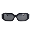 Attico Bold Temples Sunglasses For A Statement Look In Black