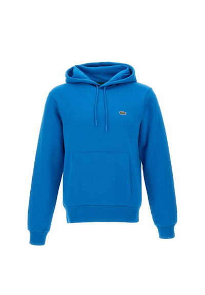 Lacoste Classics Organic Cotton Sweatshirt In Blue