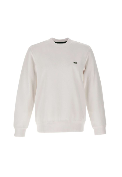 Lacoste Cotton Sweatshirt In White