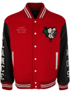 Undercover Patch-detail Buttoned Bomber Jacket In Red