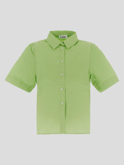 Lido Cropped Shirt In Green