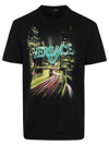 Versace Cotton Jersey Graphic T-shirt In Black
