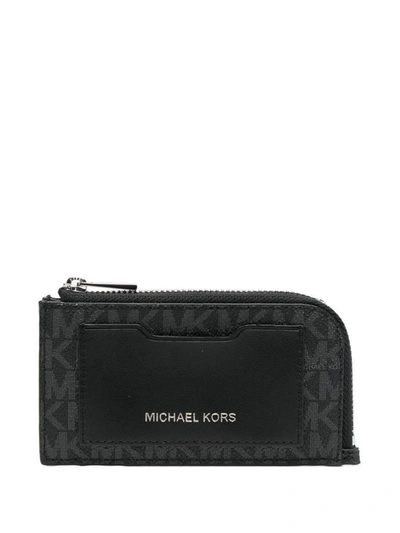 Michael Kors Large Zip Wallet In Black