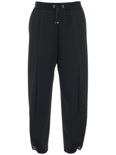 Herno Drawstring Straight-leg Trousers In Black