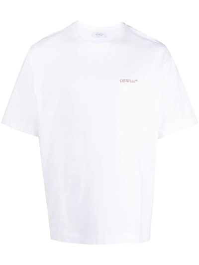 Off-white Scratch Tab Skate Ss Tee White Autumnal In Multi-colored