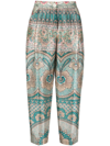 Pierre-louis Mascia Printed Silk Trousers In Multicolour