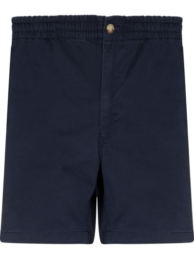 Polo Ralph Lauren Elasticated Waistband Deck Shorts In Blue