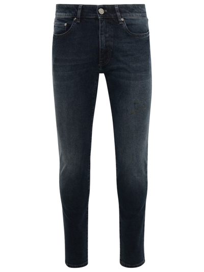 Pt05 Rock Black Cotton Jeans In Blue