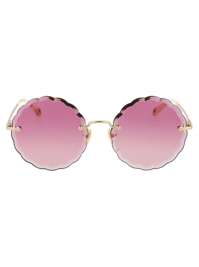 Chloé Chloe Eyewear Sunglasses In Gold