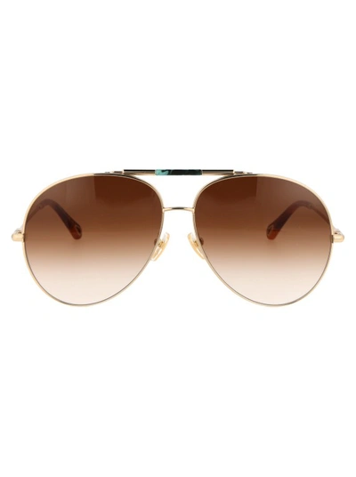 Chloé Ch0113s Sunglasses In Gold