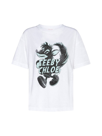 See By Chloé Logo-print Short-sleeve T-shirt In White